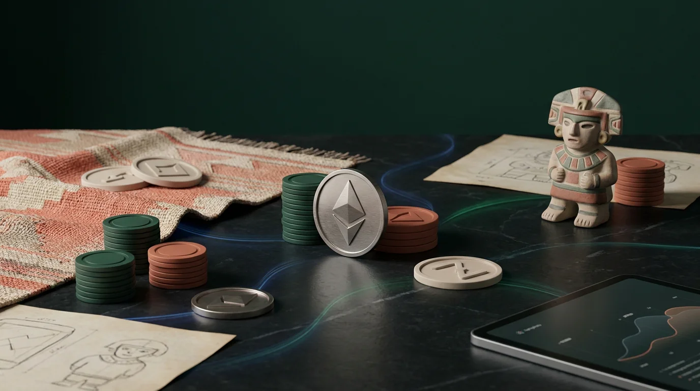 Ilustración conceptual de casino cripto para usuarios de México